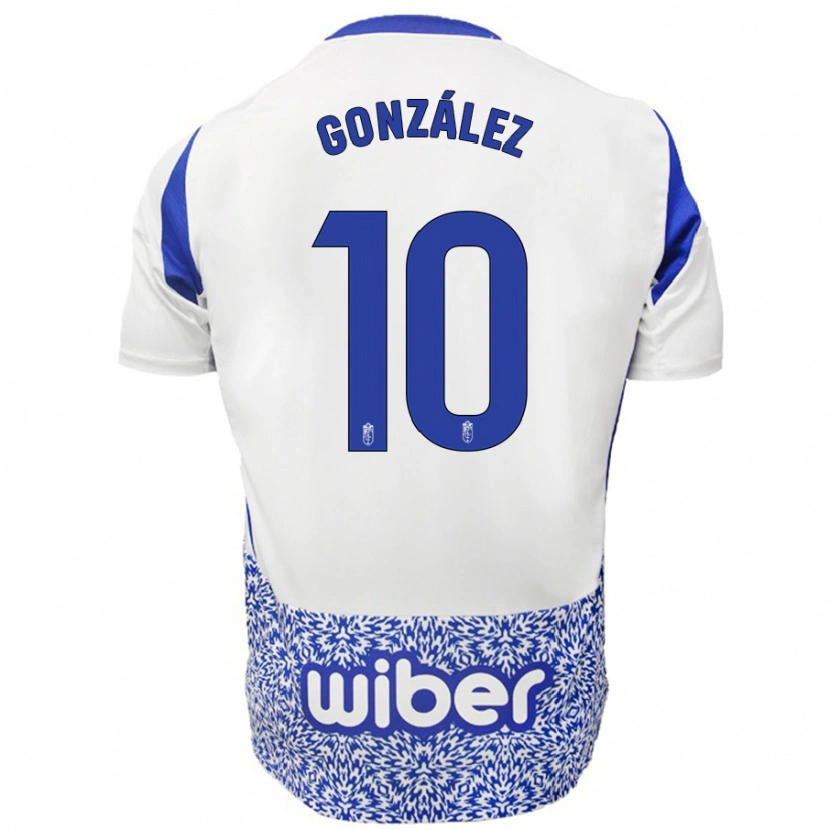 Danxen Kid Mario González #10 White Blue Away Jersey 2024/25 T-Shirt