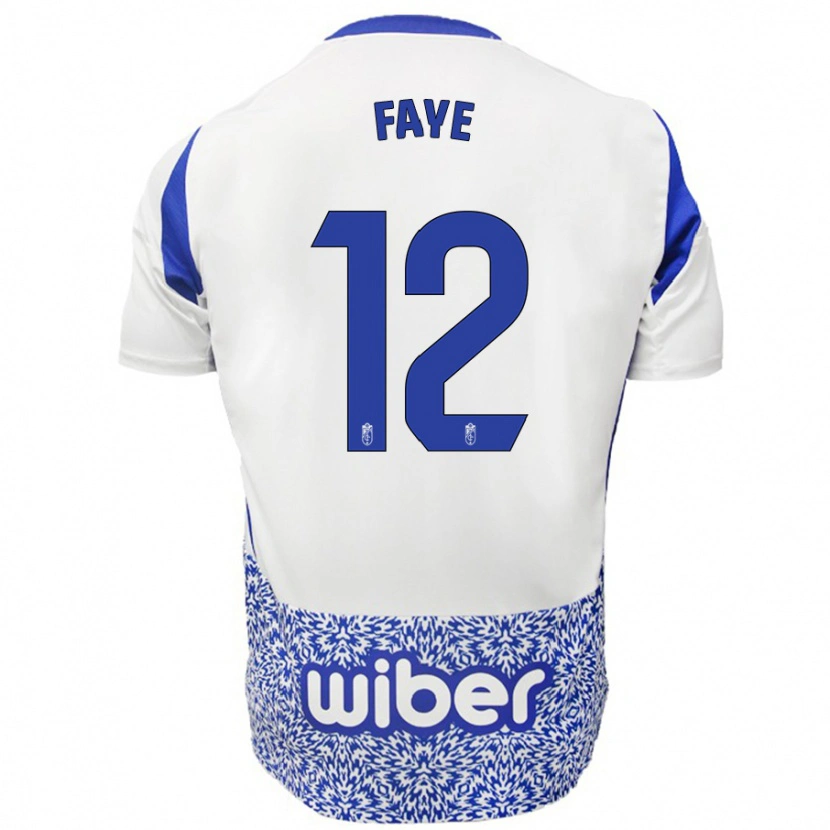 Danxen Kid Serigne Faye #12 White Blue Away Jersey 2024/25 T-Shirt