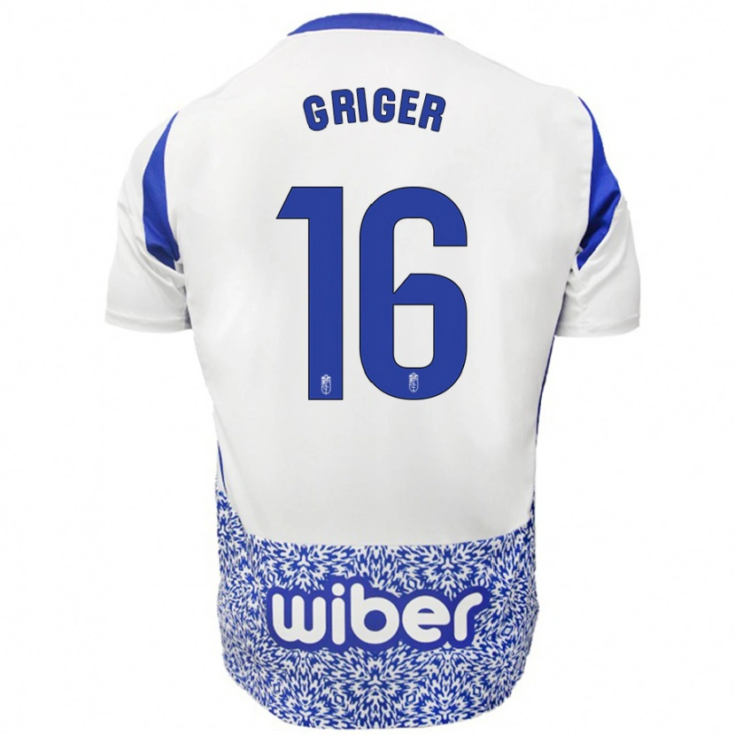 Danxen Kid Adam Griger #16 White Blue Away Jersey 2024/25 T-Shirt