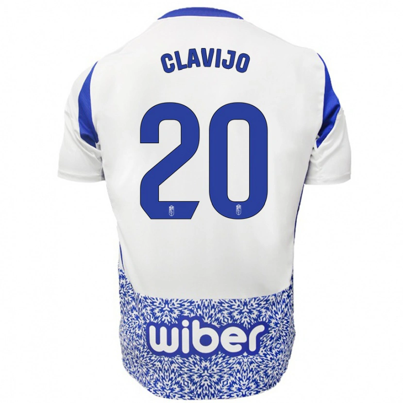 Danxen Kid Dani Clavijo #20 White Blue Away Jersey 2024/25 T-Shirt