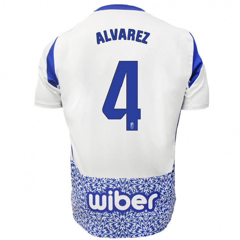 Danxen Kid Isabel Álvarez #4 White Blue Away Jersey 2024/25 T-Shirt