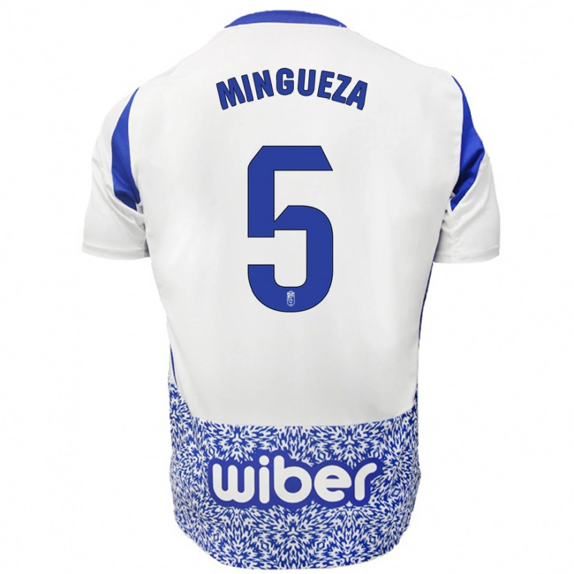 Danxen Kid Ariadna Mingueza #5 White Blue Away Jersey 2024/25 T-Shirt