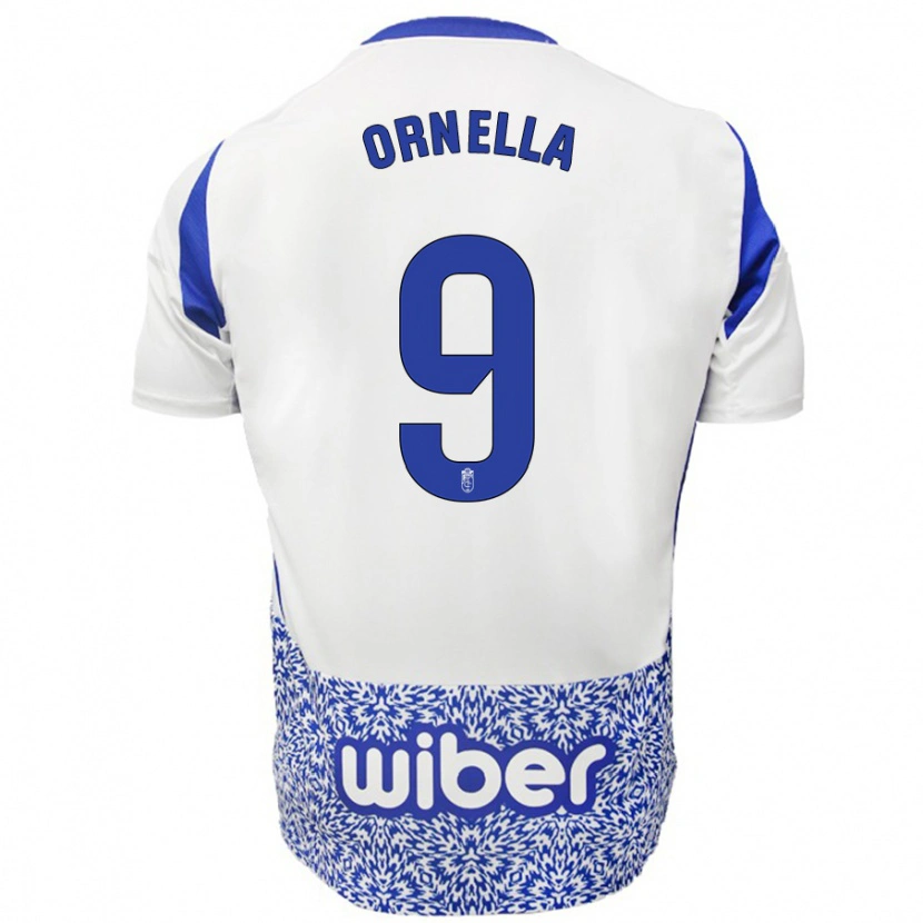 Danxen Kid Ornella #9 White Blue Away Jersey 2024/25 T-Shirt