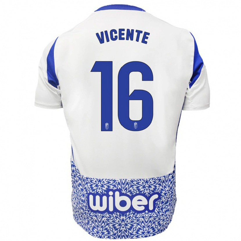 Danxen Kid Nerea Vicente #16 White Blue Away Jersey 2024/25 T-Shirt