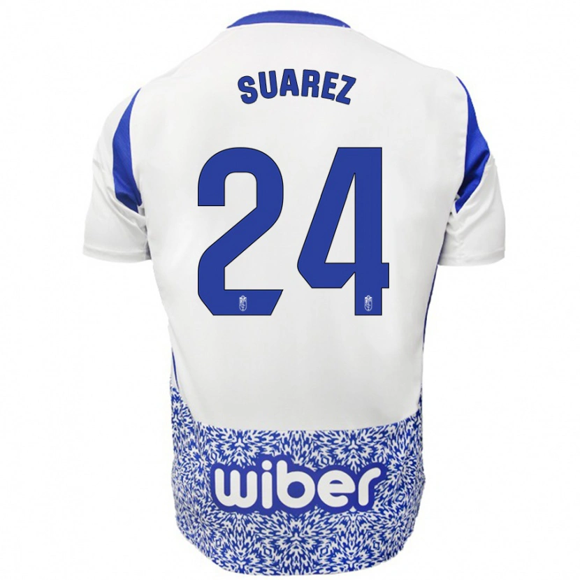 Danxen Kid Carlota Suárez #24 White Blue Away Jersey 2024/25 T-Shirt