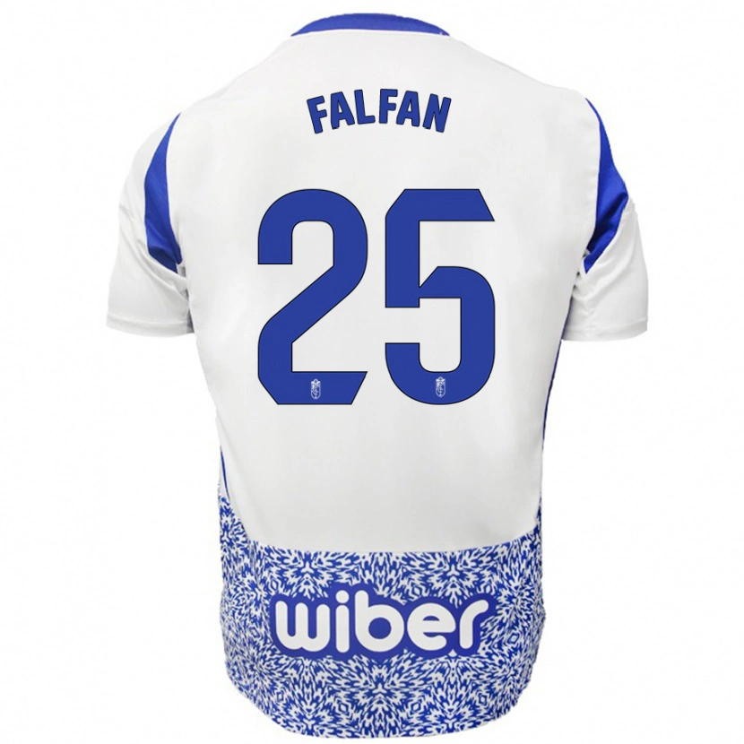 Danxen Kid Daiana Falfán #25 White Blue Away Jersey 2024/25 T-Shirt