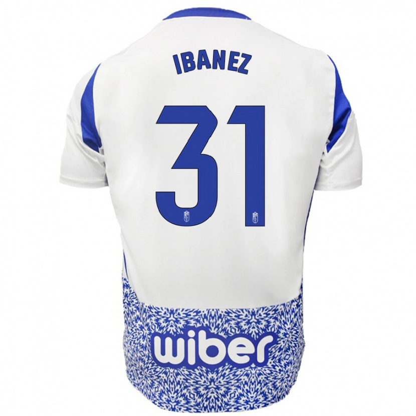 Danxen Kid Alba Ibáñez #31 White Blue Away Jersey 2024/25 T-Shirt