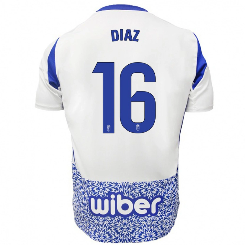 Danxen Kid Víctor Díaz #16 White Blue Away Jersey 2024/25 T-Shirt