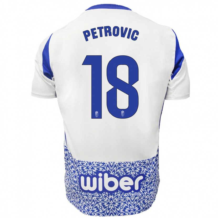 Danxen Kid Njegos Petrovic #18 White Blue Away Jersey 2024/25 T-Shirt