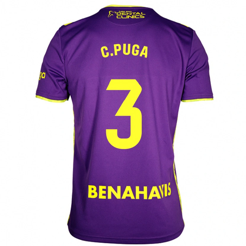 Danxen Kid Carlos Puga #3 Purple Yellow Away Jersey 2024/25 T-Shirt