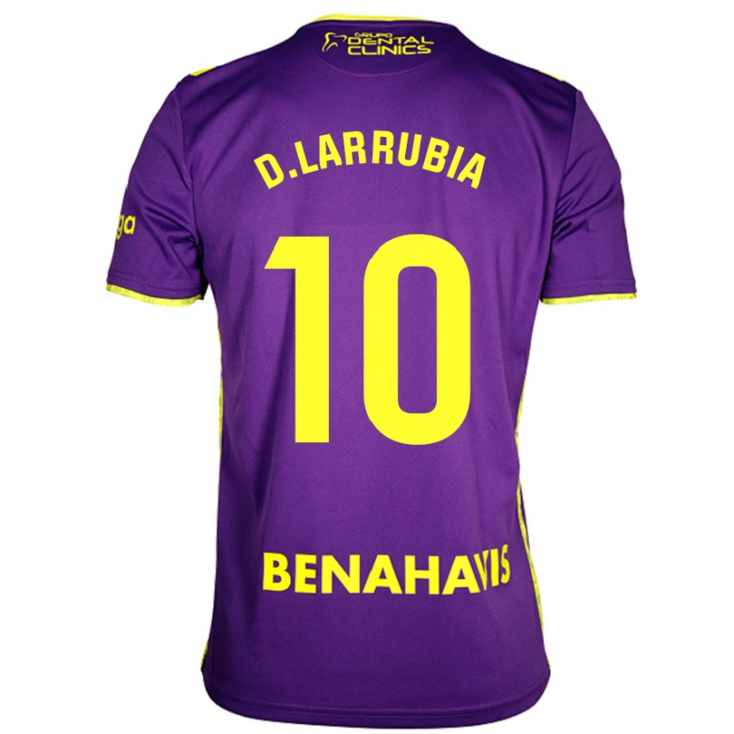 Danxen Kid David Larrubia #10 Purple Yellow Away Jersey 2024/25 T-Shirt