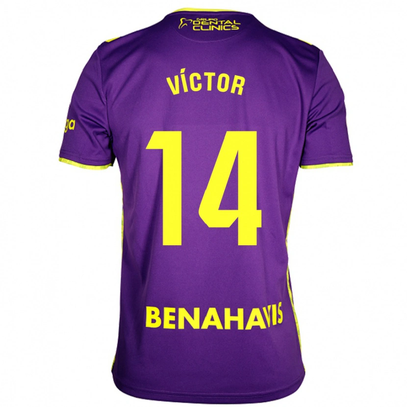 Danxen Kid Víctor García #14 Purple Yellow Away Jersey 2024/25 T-Shirt