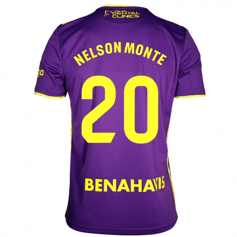 Danxen Kid Nélson Monte #20 Purple Yellow Away Jersey 2024/25 T-Shirt