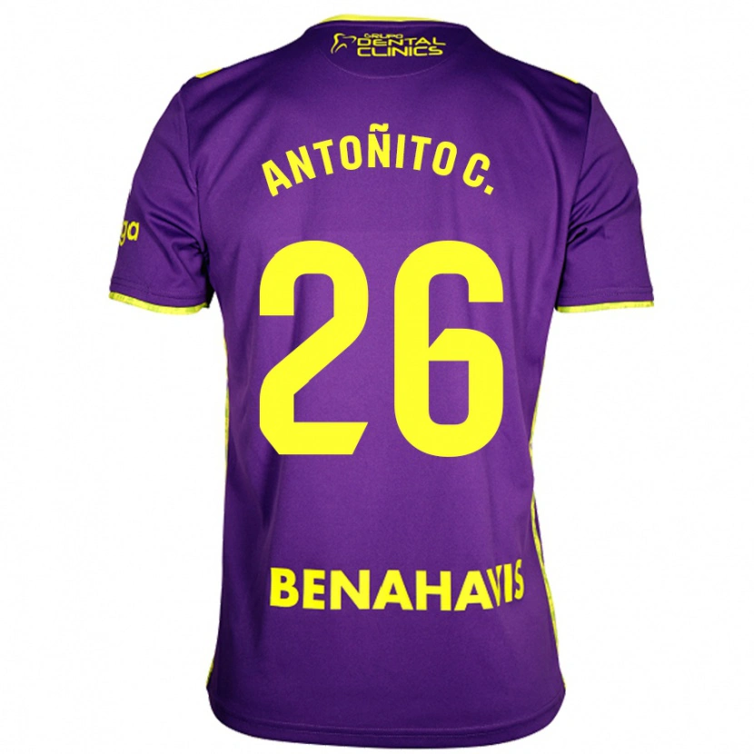 Danxen Kid Antonio Cordero #26 Purple Yellow Away Jersey 2024/25 T-Shirt