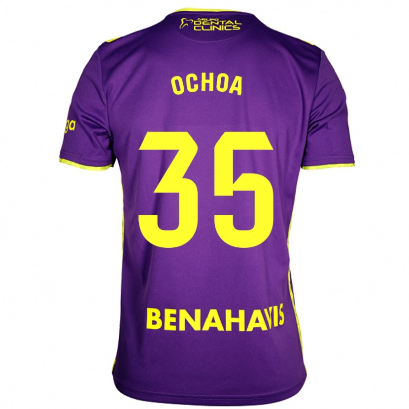 Danxen Kid Aarón Ochoa #35 Purple Yellow Away Jersey 2024/25 T-Shirt