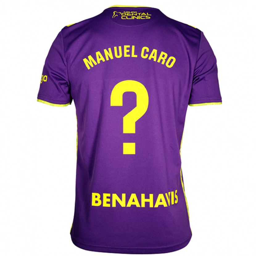 Danxen Kid José Manuel Caro #0 Purple Yellow Away Jersey 2024/25 T-Shirt