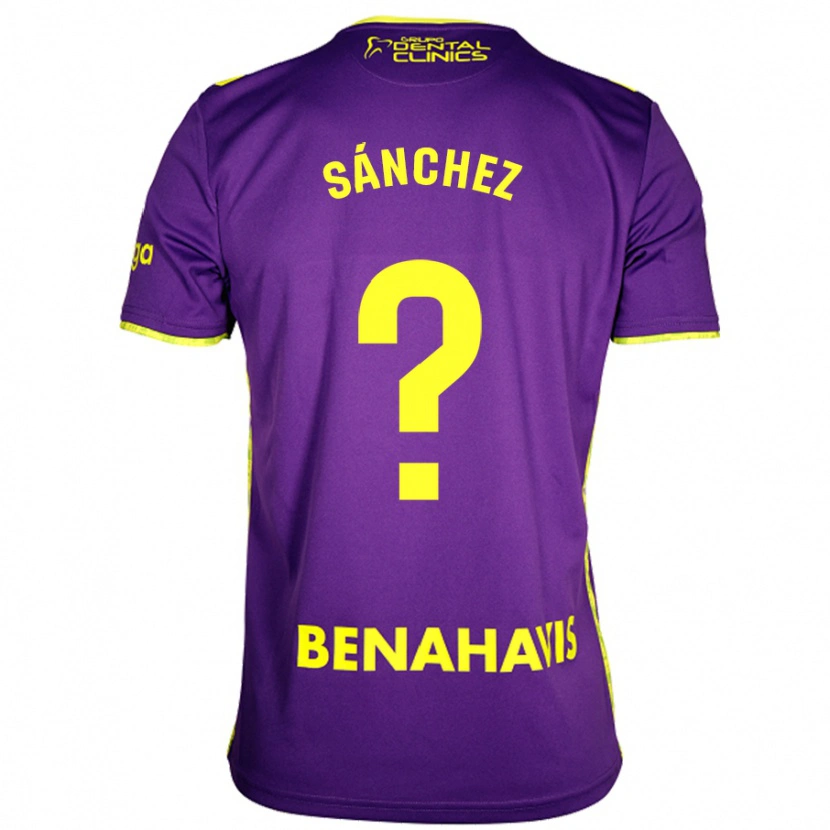 Danxen Kid Álvaro Sánchez #0 Purple Yellow Away Jersey 2024/25 T-Shirt