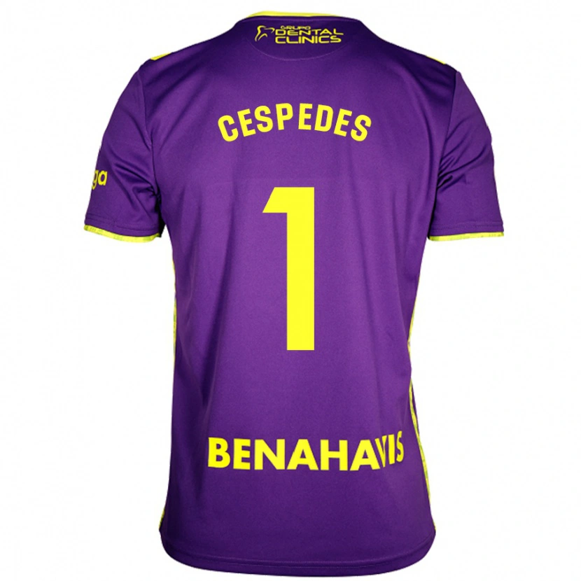 Danxen Kid Andrés Céspedes #1 Purple Yellow Away Jersey 2024/25 T-Shirt