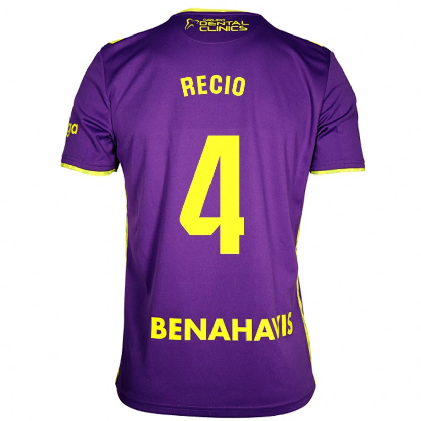 Danxen Kid Ángel Recio #4 Purple Yellow Away Jersey 2024/25 T-Shirt