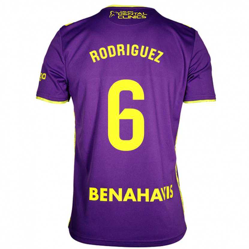 Danxen Kid Rafa Rodríguez #6 Purple Yellow Away Jersey 2024/25 T-Shirt