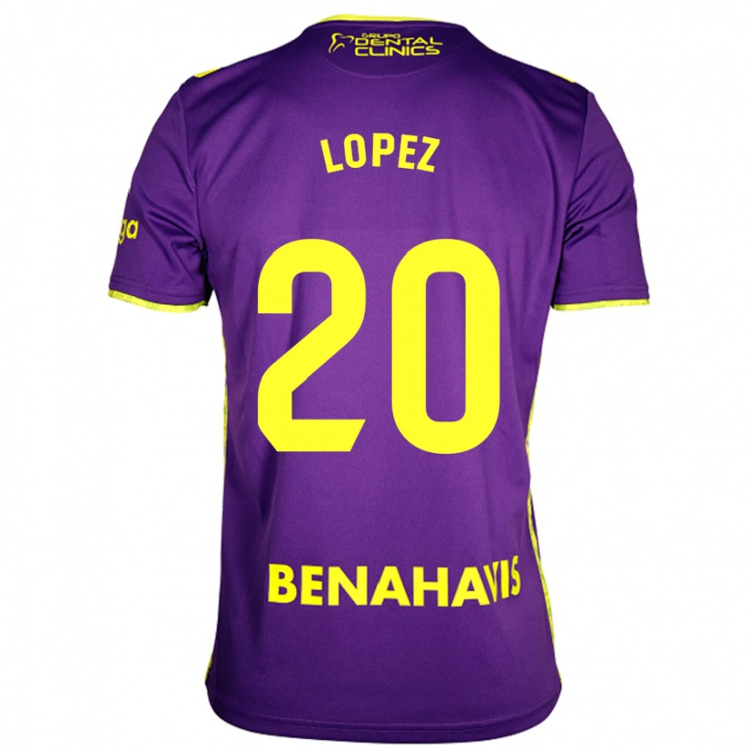 Danxen Kid Adri López #20 Purple Yellow Away Jersey 2024/25 T-Shirt