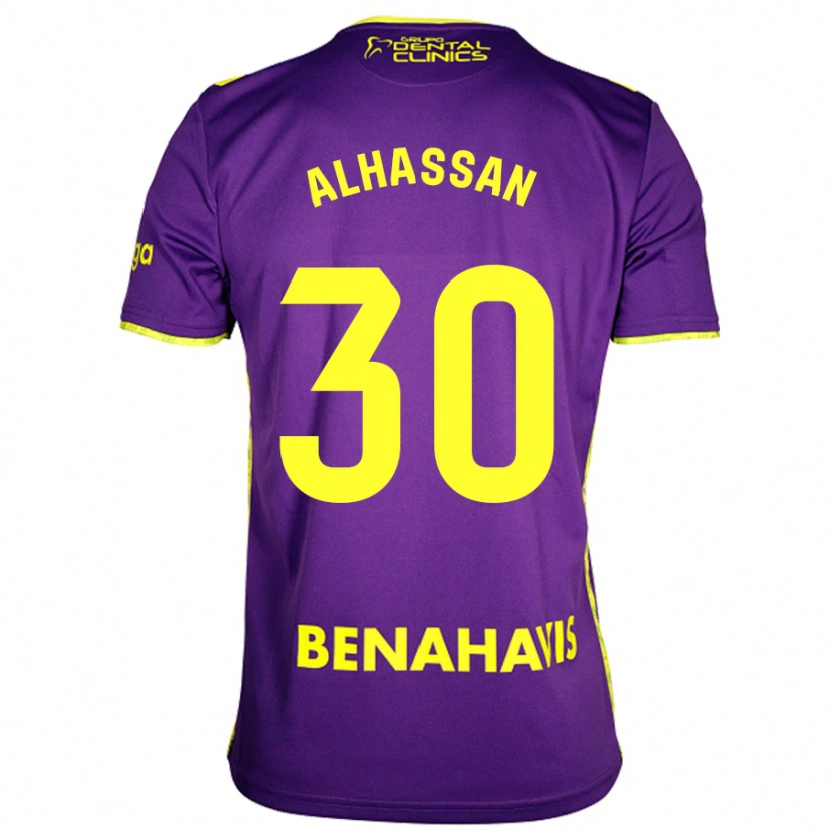 Danxen Kid Mubarak Alhassan #30 Purple Yellow Away Jersey 2024/25 T-Shirt