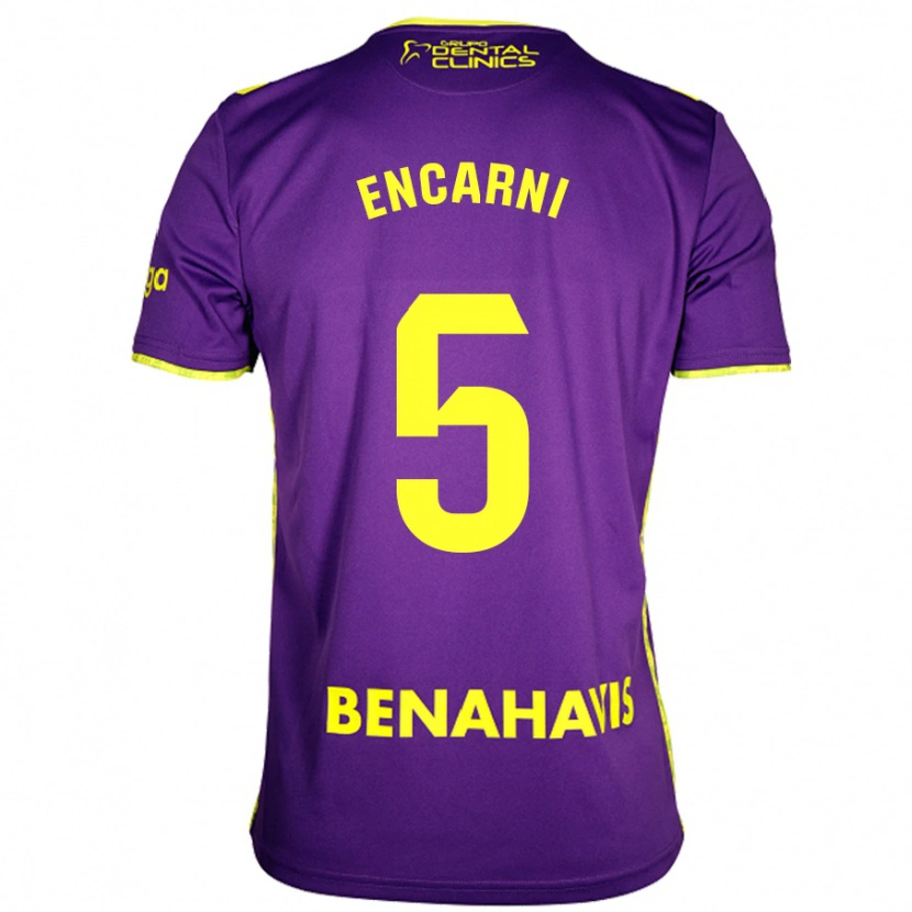 Danxen Kid Encarni #5 Purple Yellow Away Jersey 2024/25 T-Shirt