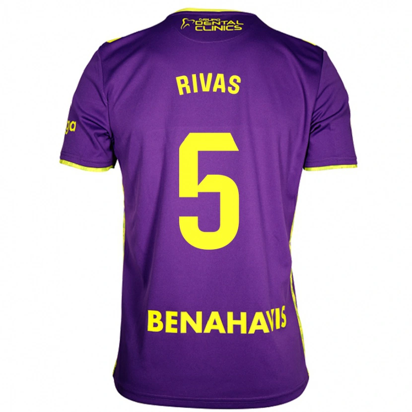 Danxen Kid Juande Rivas #5 Purple Yellow Away Jersey 2024/25 T-Shirt