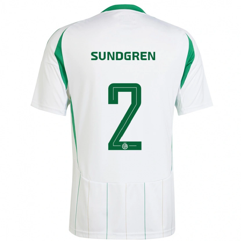 Danxen Kid Daniel Sundgren #2 White Green Away Jersey 2024/25 T-Shirt