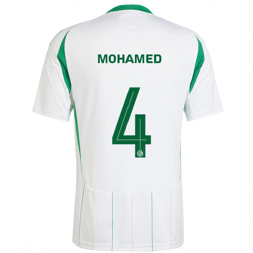 Danxen Kid Ali Mohamed #4 White Green Away Jersey 2024/25 T-Shirt