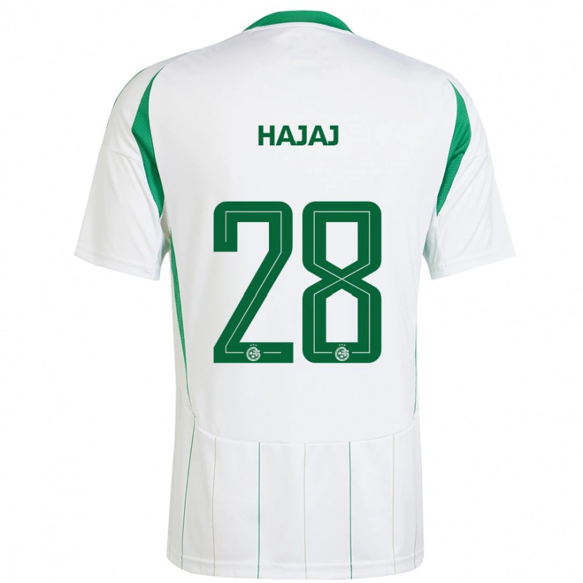 Danxen Kid Ilay Hajaj #28 White Green Away Jersey 2024/25 T-Shirt