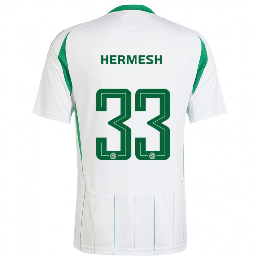 Danxen Kid Liam Hermesh #33 White Green Away Jersey 2024/25 T-Shirt