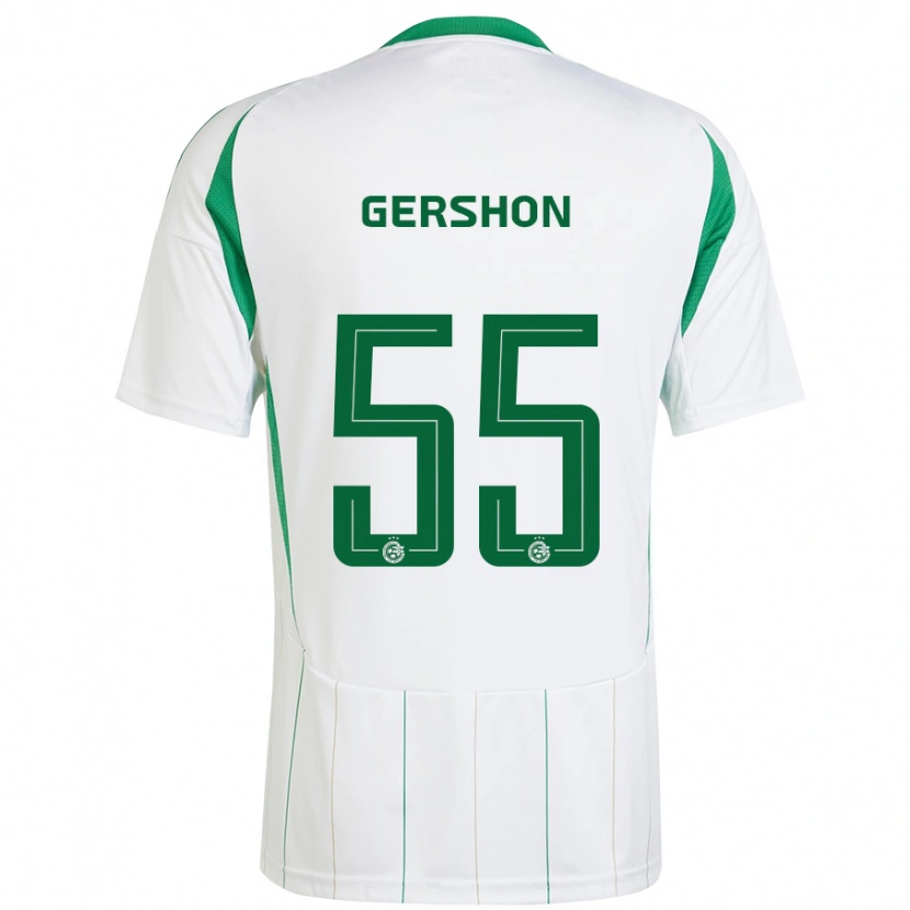 Danxen Kid Rami Gershon #55 White Green Away Jersey 2024/25 T-Shirt