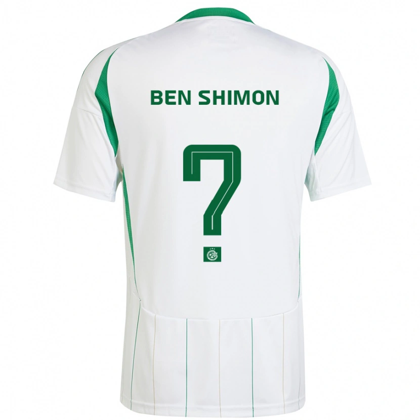 Danxen Kid Elad Ben Shimon #0 White Green Away Jersey 2024/25 T-Shirt