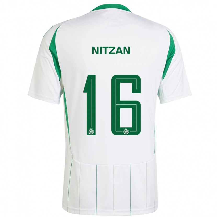 Danxen Kid Itamar Nitzan #16 White Green Away Jersey 2024/25 T-Shirt