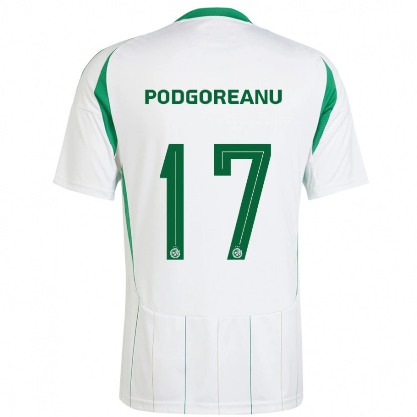 Danxen Kid Suf Podgoreanu #17 White Green Away Jersey 2024/25 T-Shirt