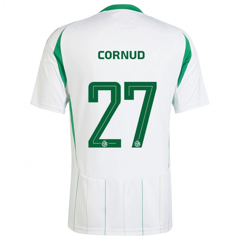 Danxen Kid Pierre Cornud #27 White Green Away Jersey 2024/25 T-Shirt