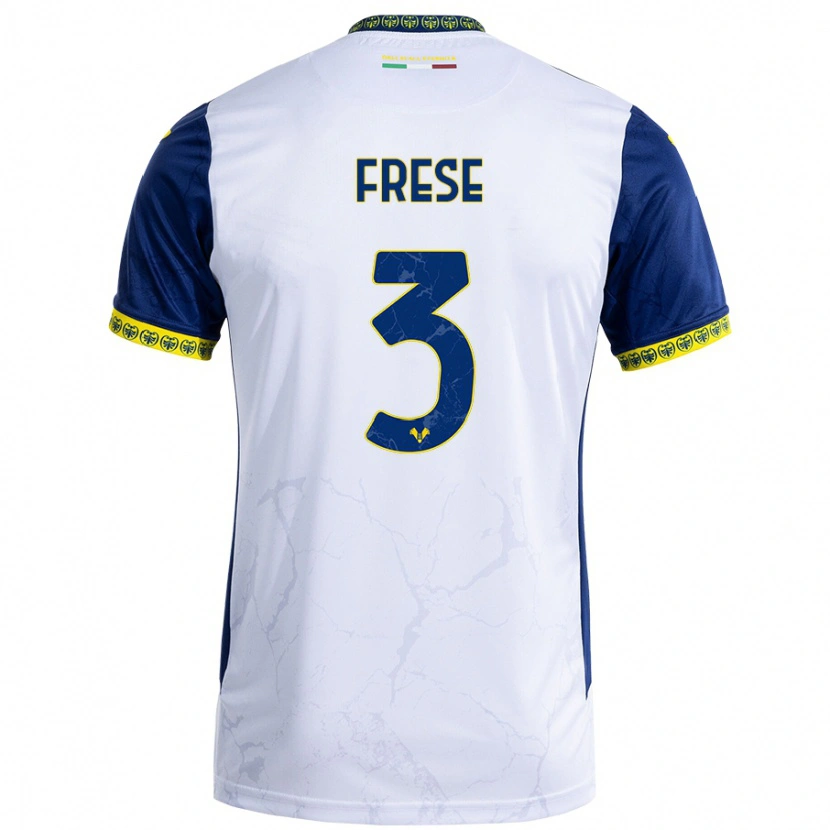 Danxen Kid Martin Frese #3 White Blue Away Jersey 2024/25 T-Shirt