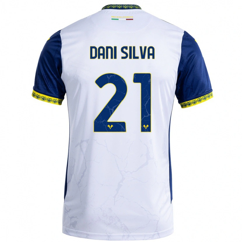 Danxen Kid Dani Silva #21 White Blue Away Jersey 2024/25 T-Shirt