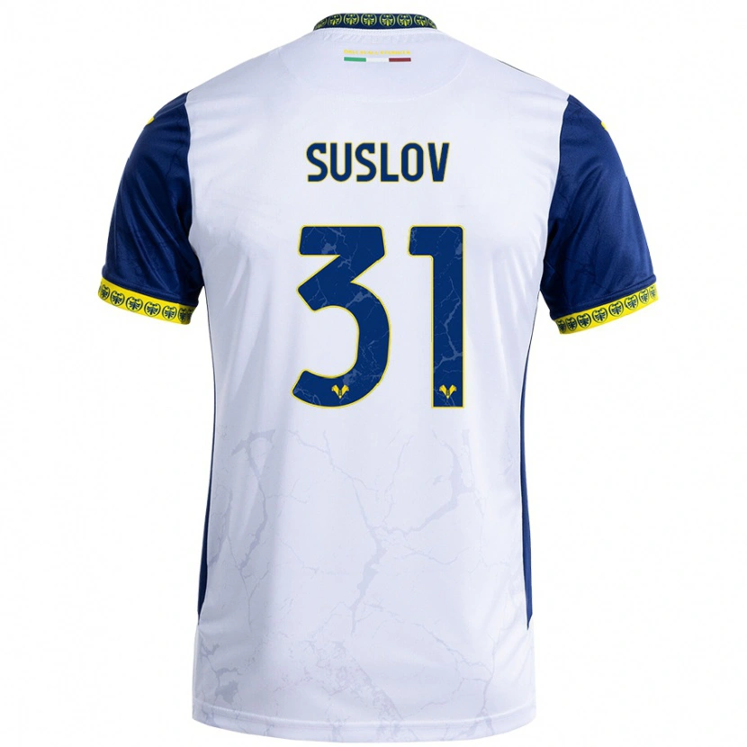 Danxen Kid Tomas Suslov #31 White Blue Away Jersey 2024/25 T-Shirt