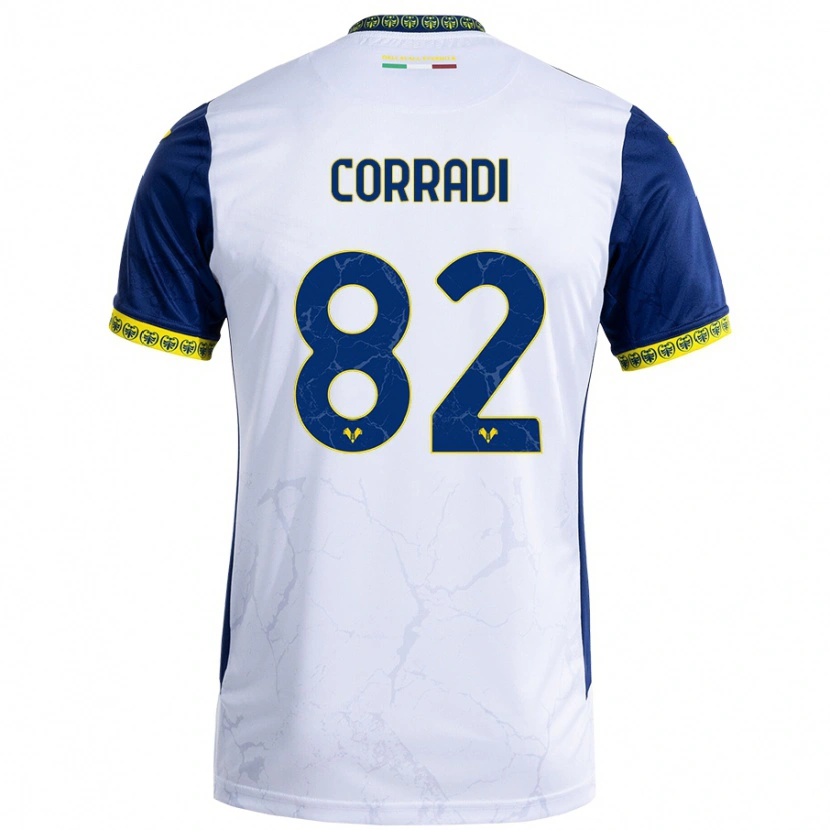 Danxen Kid Christian Corradi #82 White Blue Away Jersey 2024/25 T-Shirt