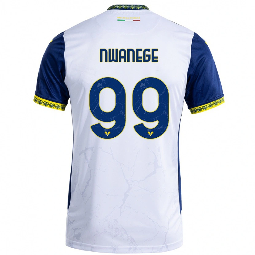 Danxen Kid Karlson Nwanege #99 White Blue Away Jersey 2024/25 T-Shirt