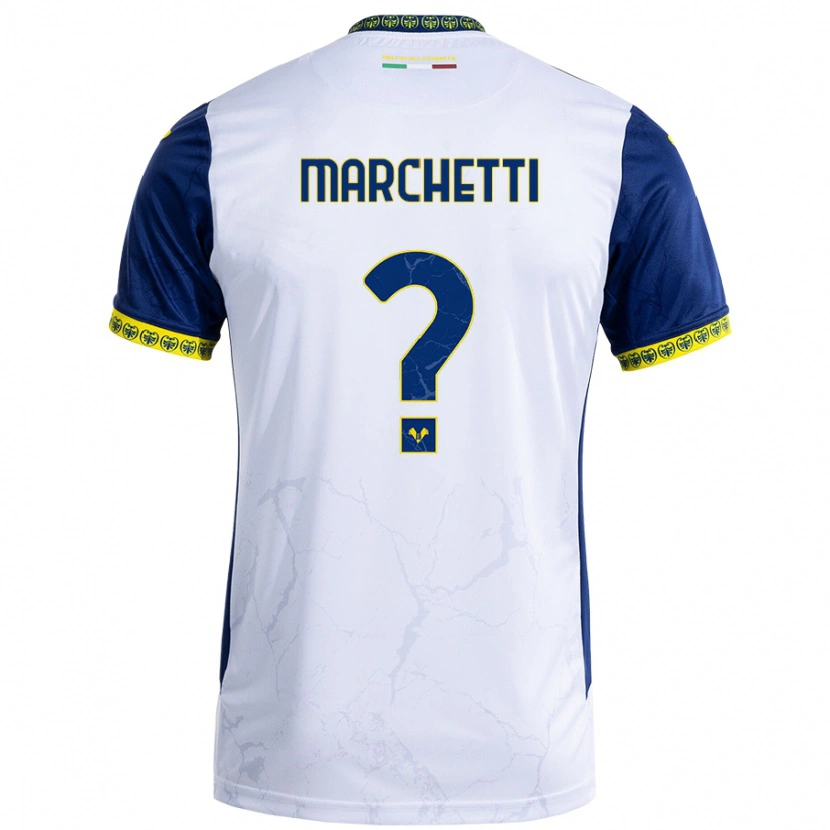 Danxen Kid Nicolò Marchetti #0 White Blue Away Jersey 2024/25 T-Shirt