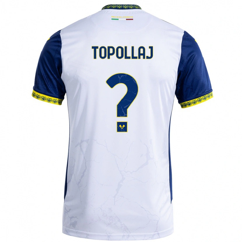 Danxen Kid Mark Topollaj #0 White Blue Away Jersey 2024/25 T-Shirt