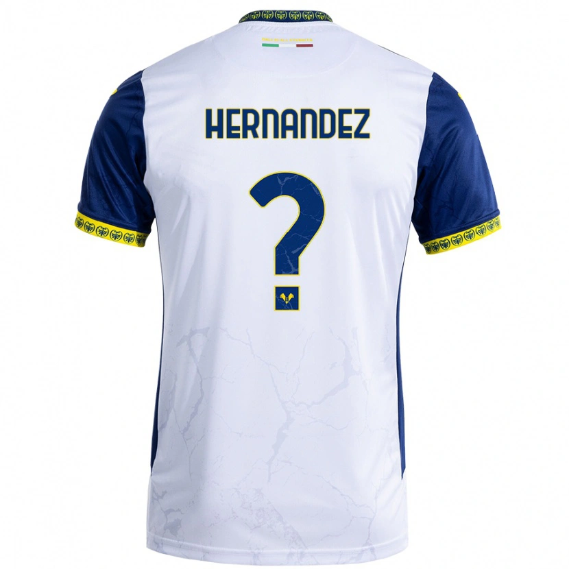 Danxen Kid Joaquin Hernandez #0 White Blue Away Jersey 2024/25 T-Shirt