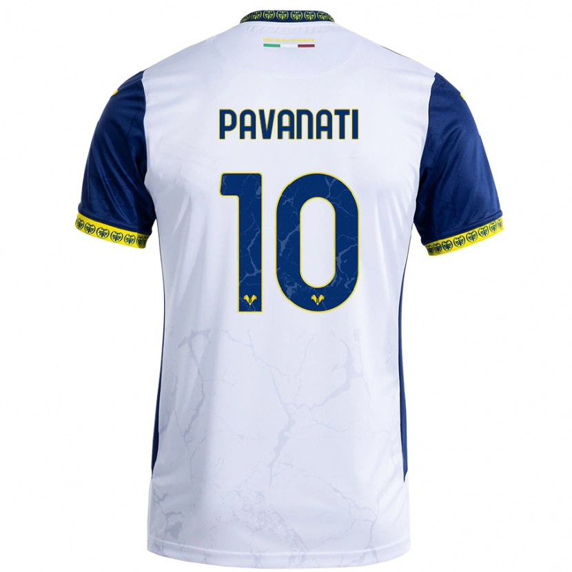 Danxen Kid Alessandro Pavanati #10 White Blue Away Jersey 2024/25 T-Shirt