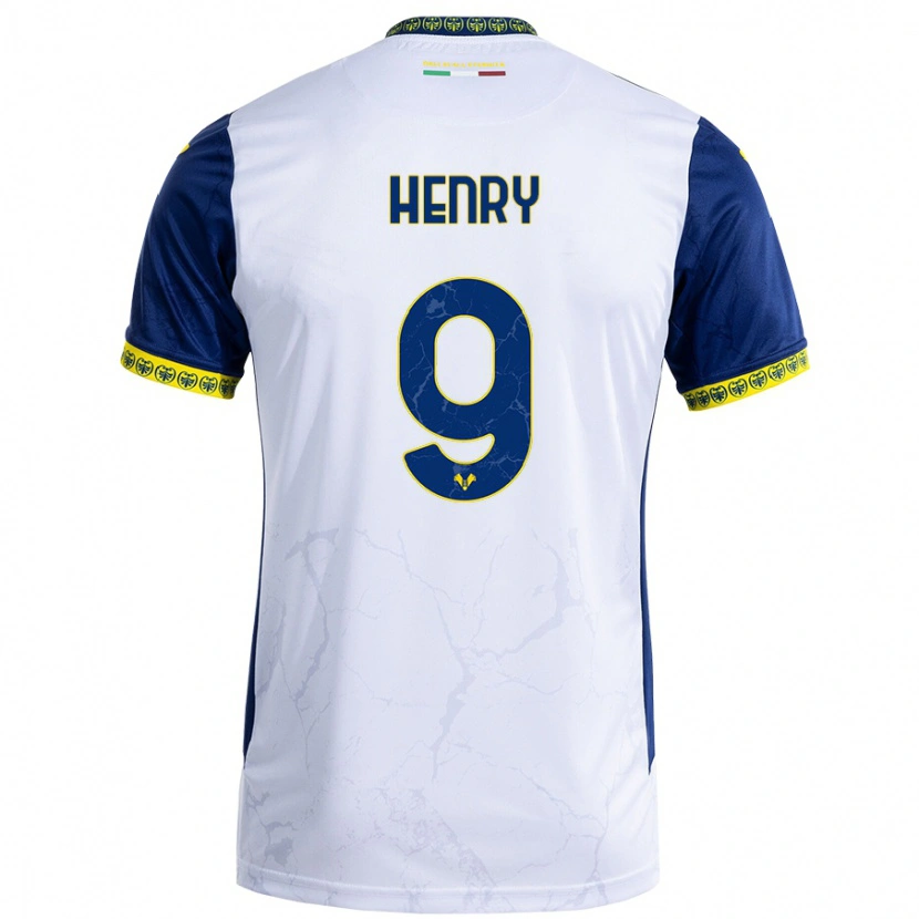 Danxen Kid Thomas Henry #9 White Blue Away Jersey 2024/25 T-Shirt