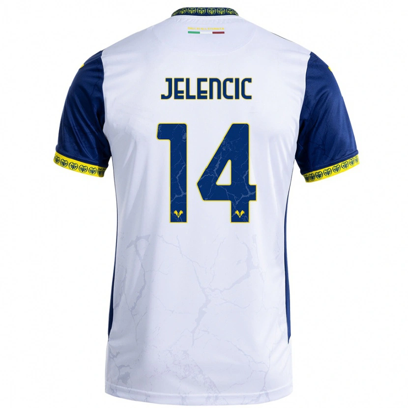 Danxen Kid Ana Jelencic #14 White Blue Away Jersey 2024/25 T-Shirt