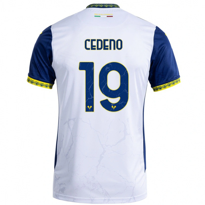 Danxen Kid Lineth Cedeno #19 White Blue Away Jersey 2024/25 T-Shirt