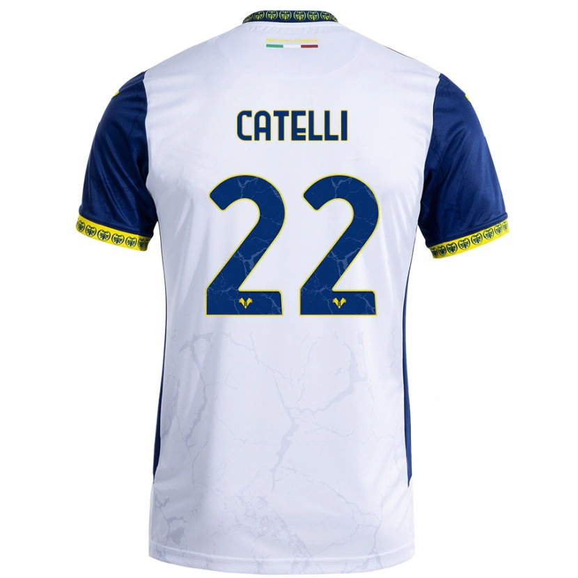 Danxen Kid Anna Catelli #22 White Blue Away Jersey 2024/25 T-Shirt